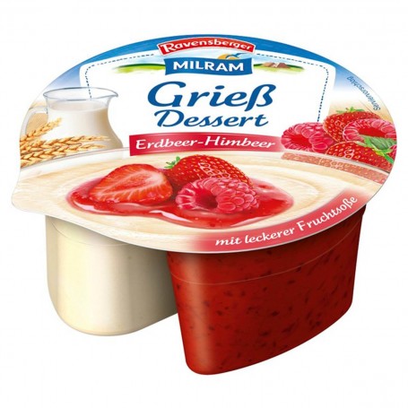 Milram grízpuding eper-málna 175 g