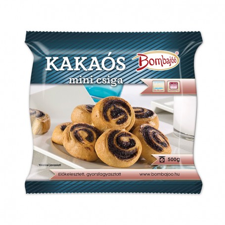 Bombajóó előkelesztett kakaós mini csiga Gyf. 500 g