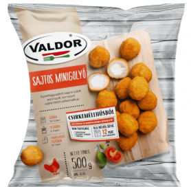 Valdor panírozott sajtos minigolyó 500 g