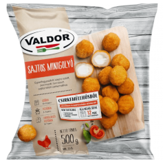 Valdor panírozott sajtos minigolyó 500 g