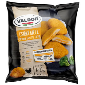 Valdor cheddar sajttal töltött csirkemell 640 g