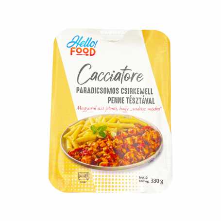 Hello Food cacciatore csirkemell paradicsomos penne tésztával330 g