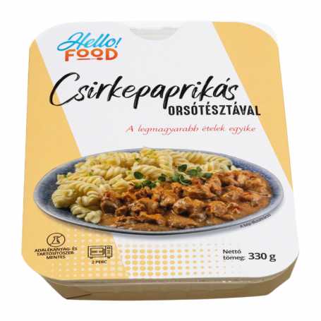 Hello Food csirkepaprikás orsótésztával 330 g