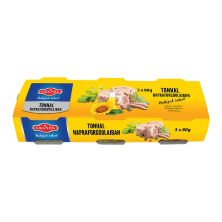 Grande tonhaltörzs napraforgóolajban 3x80 g