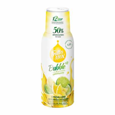 FM Bubble12 citrom-lime gyümölcsszörp 500 ml (DRS)